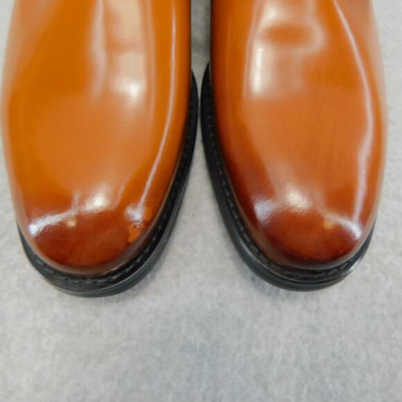 Express Men's Leather Cognac Polished Dress Shoes - Size 8 New - Picture 6 of 9